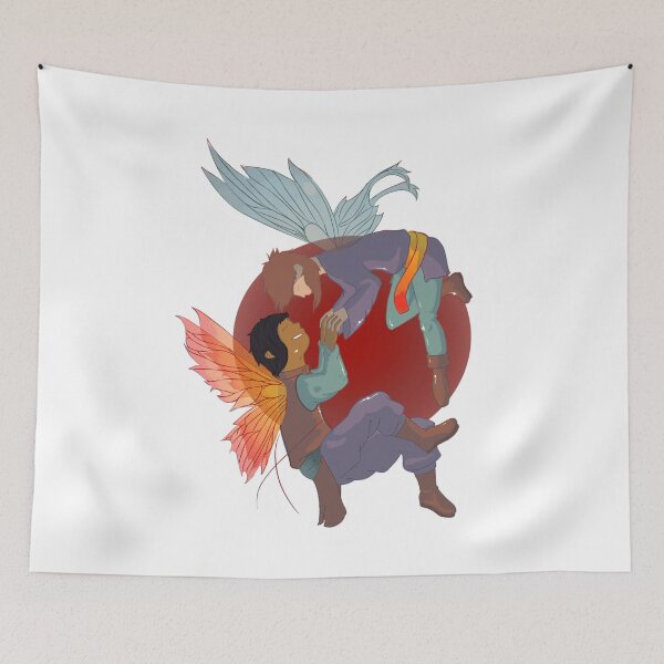 Item preview, Fairies Floating with Clasped Hands designed and sold by FyrBornRayne.