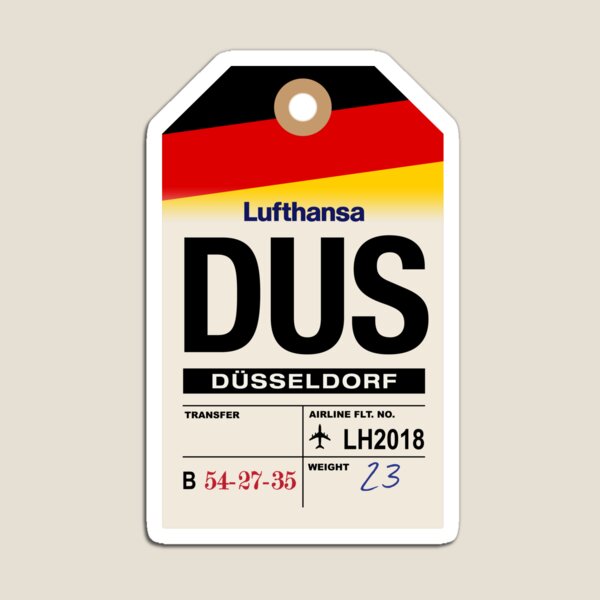 Item preview, Gepäckanhänger der deutschen Fluggesellschaft Düsseldorf (DUS). designed and sold by travelwitheric.
