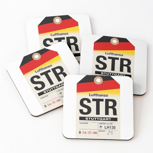 Item preview, Stuttgart (STR) Germany Airline Luggage Tag designed and sold by travelwitheric.