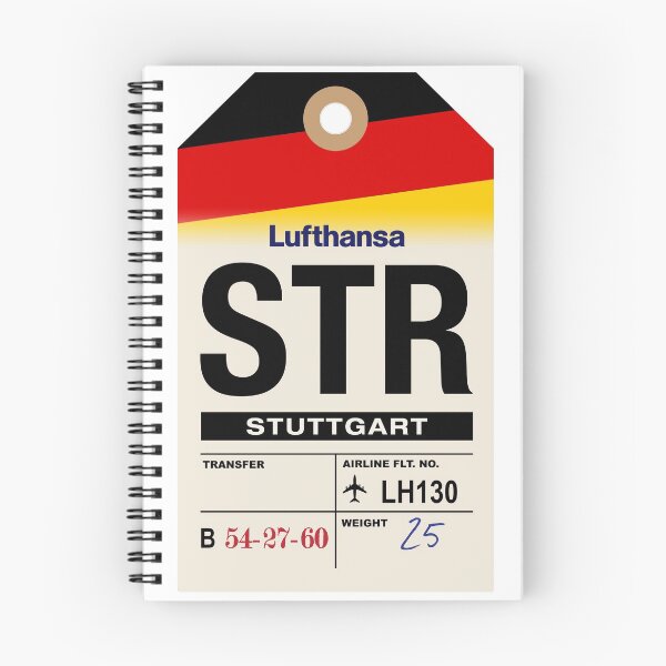 Item preview, Stuttgart (STR) Germany Airline Luggage Tag designed and sold by travelwitheric.