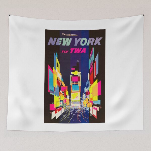Item preview, TWA - Times Square New York Travel Ad (Connie Version) by David Klein designed and sold by vintagerepros.