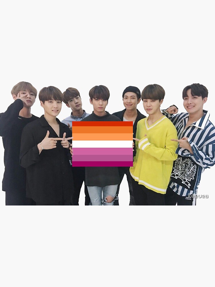 "bts lesbian lgbt flag " Sticker for Sale by keeuea Redbubble