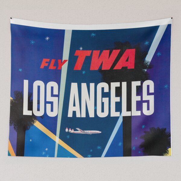 Item preview, Fly TWA - Los Angeles Travel Advertisement by David Klein designed and sold by vintagerepros.