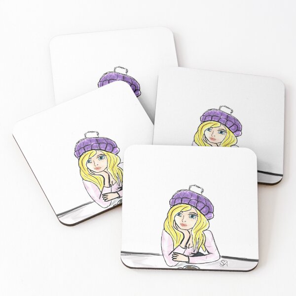Item preview, Girl drinking coffee  designed and sold by SushiBall.