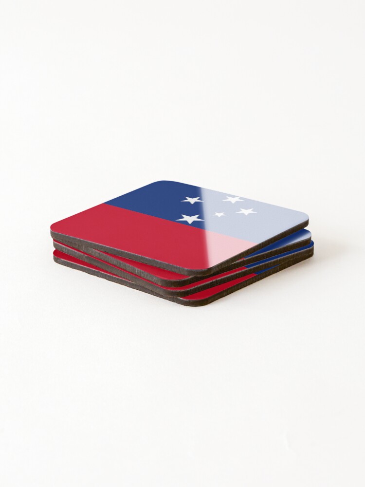 Thumbnail 4 of 5, Coasters (Set of 4), Samoa flag designed and sold by Shorlick.