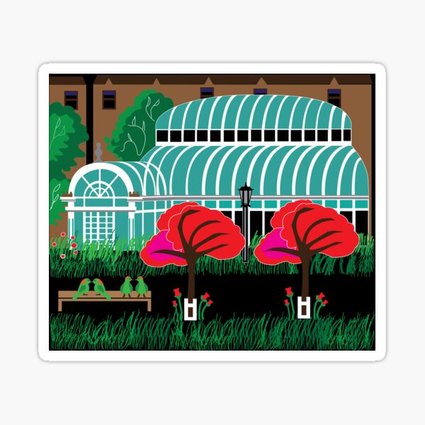 Lovebirds in the Garden Sticker