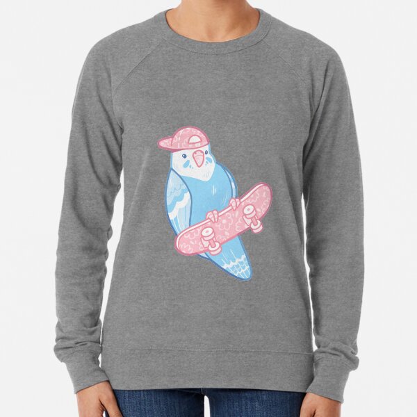 Pink and Blue Coo Bird Lightweight Sweatshirt