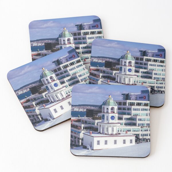 Item preview, Halifax Town Clock in Winter  designed and sold by kenmo.