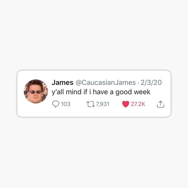 Y'all Mind if I Have a Good Week Sticker