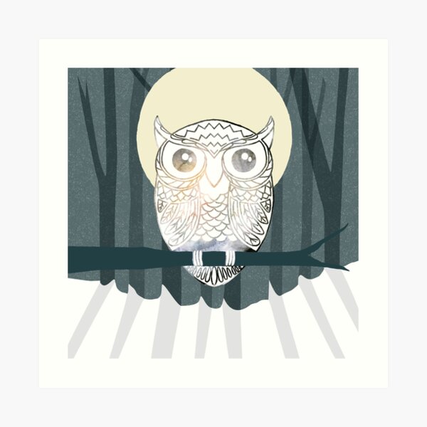 Owl is Calm Art Print