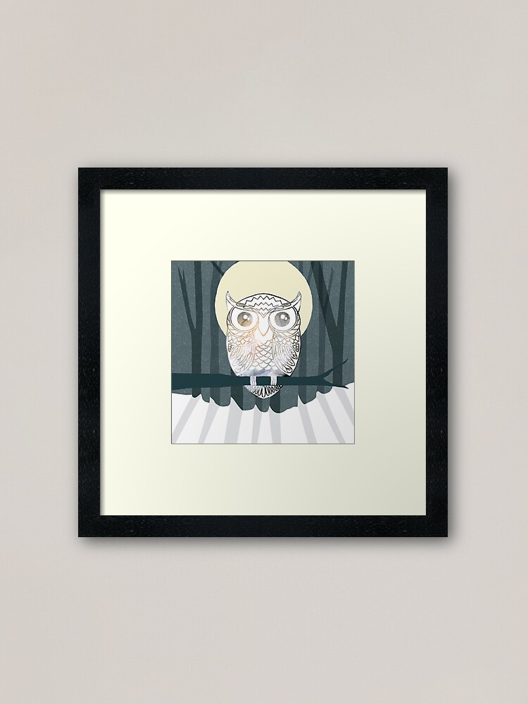 Alternate view of Owl is Calm Framed Art Print