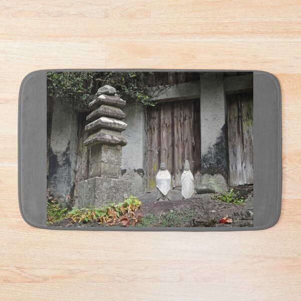 Item preview, White bibs on Jizo statues at a monestary in Japan designed and sold by cuisinecat2.