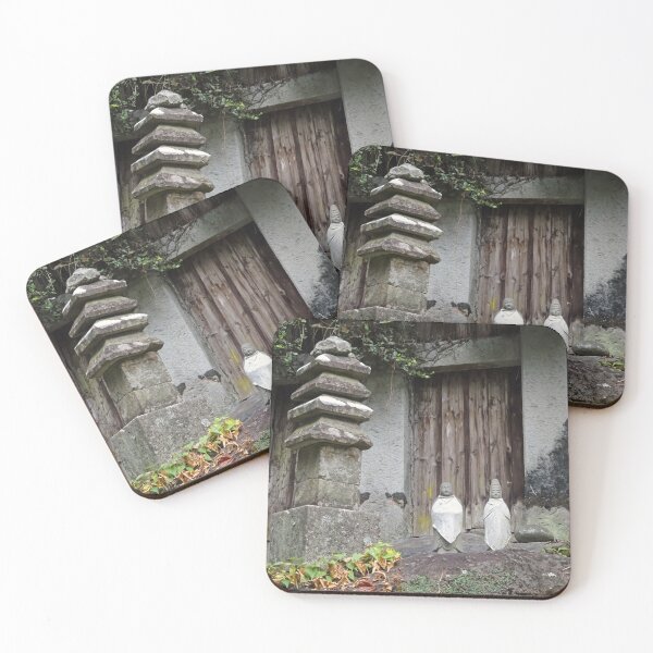 Item preview, White bibs on Jizo statues at a monestary in Japan designed and sold by cuisinecat2.