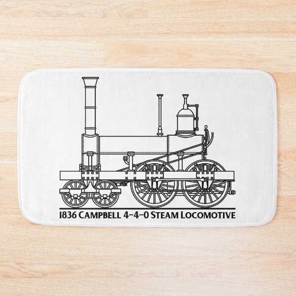 Item preview, 1836 Campbell 4-4-0 Steam American Locomotive Train Blueprint Gift designed and sold by Maljonic.
