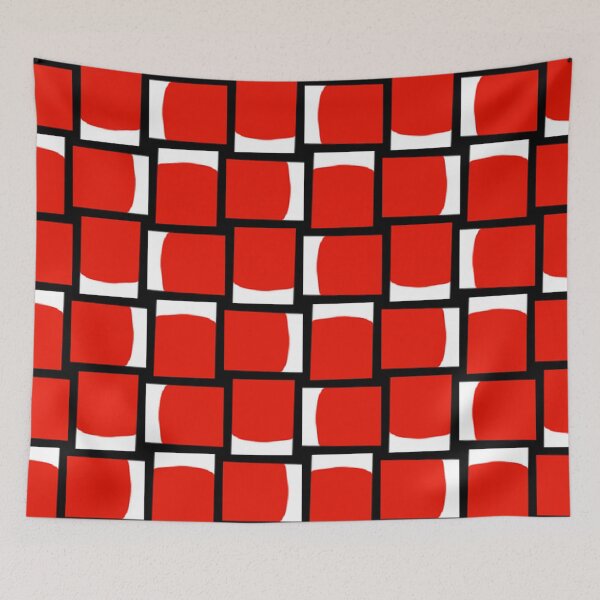 Item preview, Red, White and Black Abstract Pattern designed and sold by Poetic Patterns Studio.