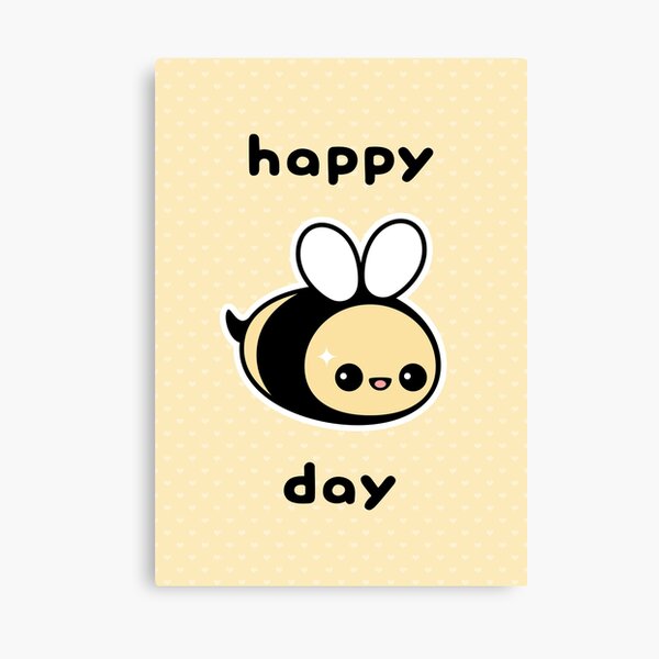 Cute Bee Birthday Canvas Print