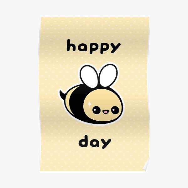 Cute Bee Birthday Poster