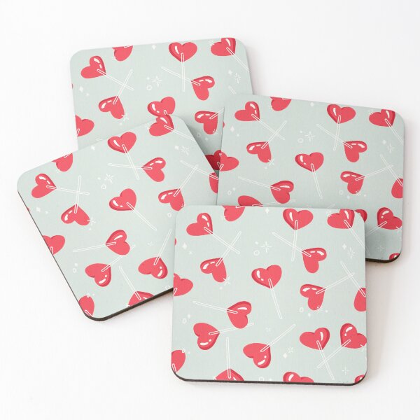 Item preview, Heart Lollipops - Mint & Cherry Palette designed and sold by Cat Coquillette.