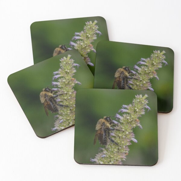 Item preview, Pollen Covered Bee on Flower Stalk designed and sold by Gerda Grice Photography.
