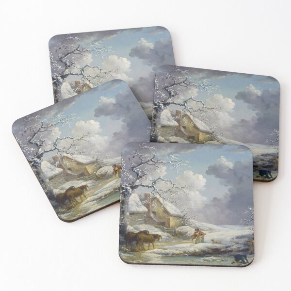 Item preview, Winter Landscape by George Morland (1790) designed and sold by allhistory.