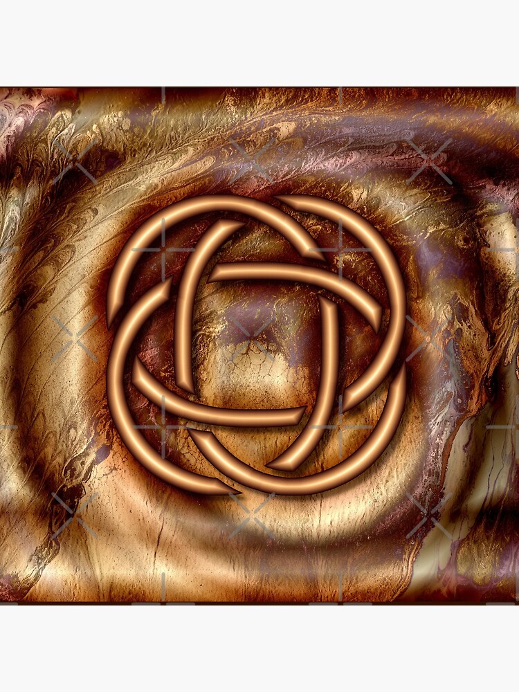 Knot Of Four: Bronze Celtic Knot by kerravonsen