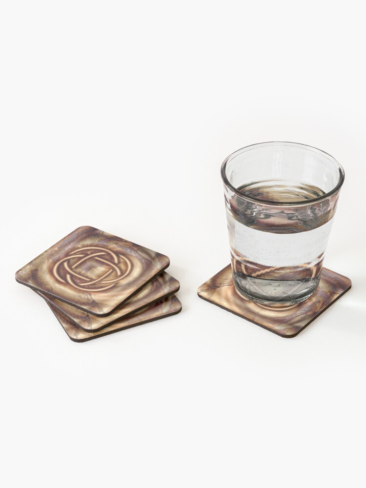 Alternate view of Knot Of Four: Bronze Celtic Knot Coasters (Set of 4)