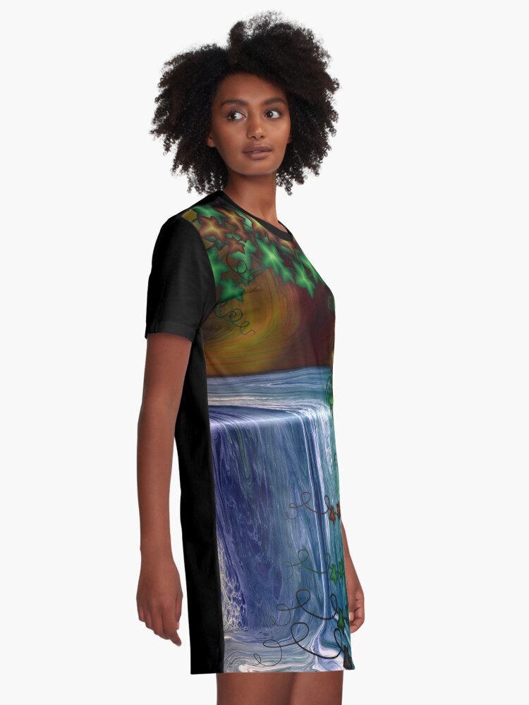 Alternate view of Forest Waterfall Graphic T-Shirt Dress