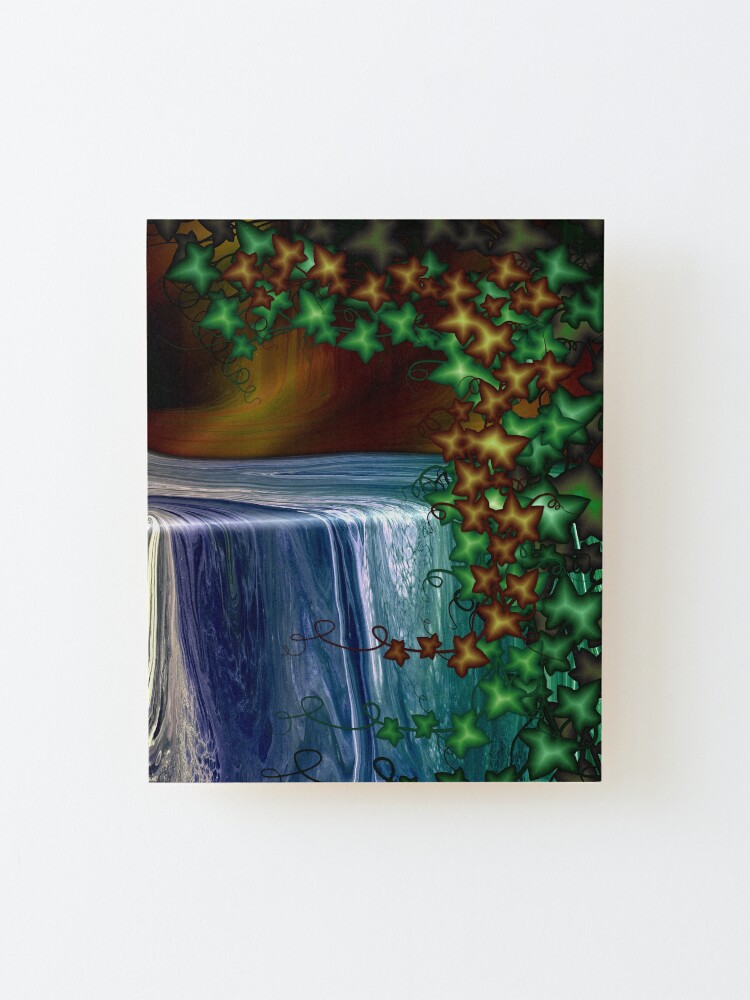 Alternate view of Forest Waterfall Mounted Print