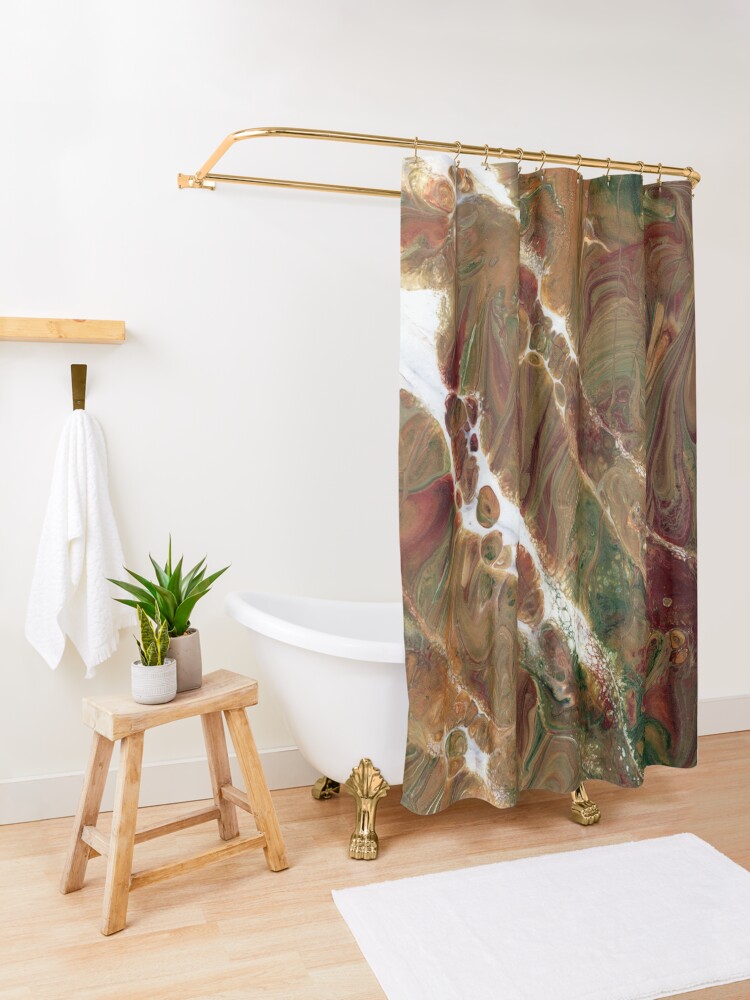 Alternate view of Chaotic Resonance Shower Curtain