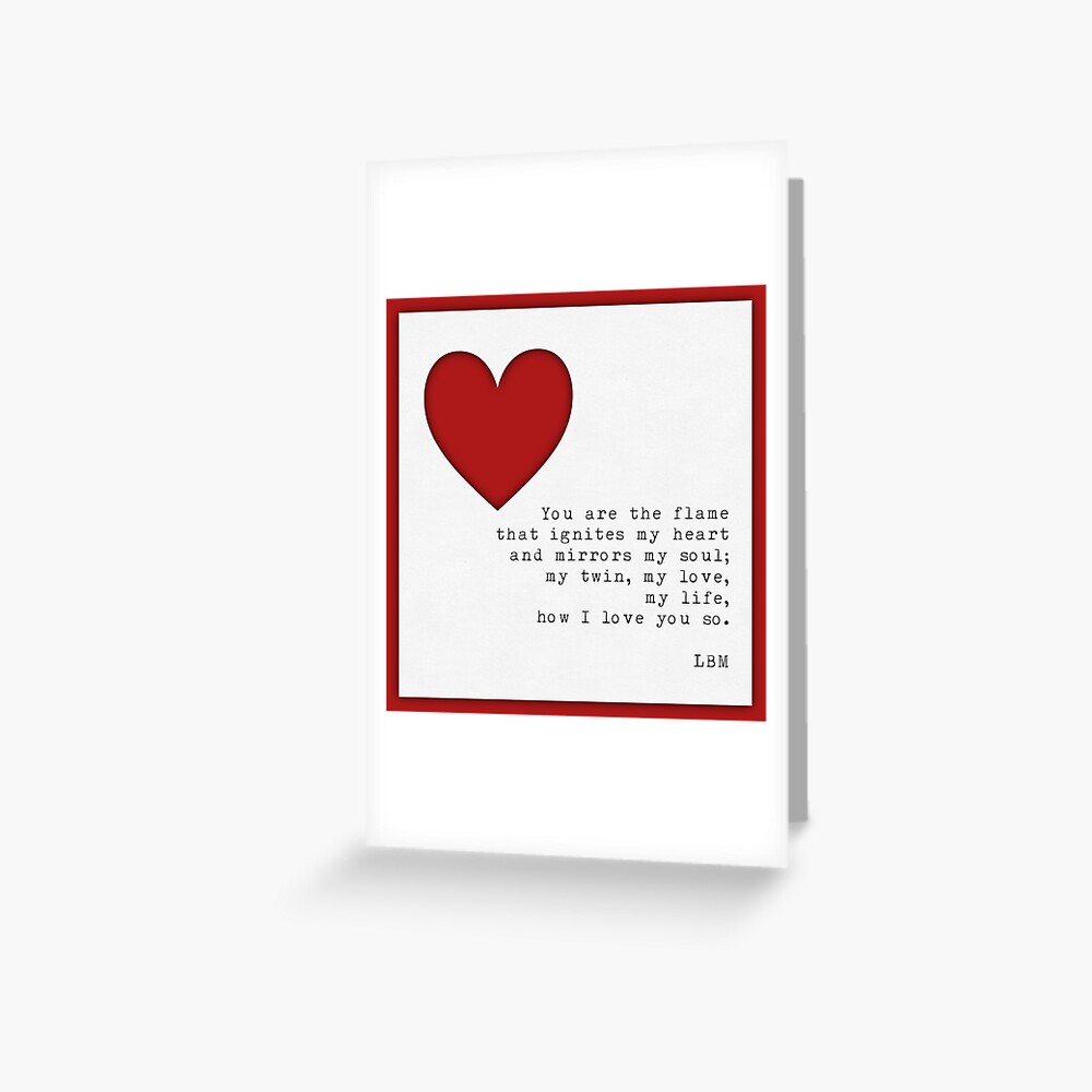 Twin Flame Greeting Card