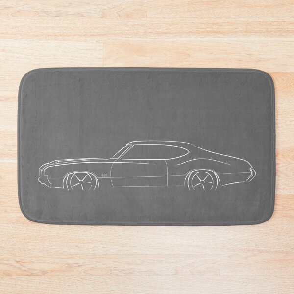 Item preview, 1970 Oldsmobile 442 - profile stencil, white designed and sold by mal-photography.
