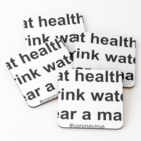 Item preview, Novel Coronavirus - Eat Healthy, Drink Water, Wear a mask!   designed and sold by Decrex.