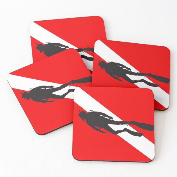 Item preview, Scuba Diver Down Flag Snorkeling Diving Snorkeler Swimmer Deep-sea Diver  designed and sold by prohockeylabs.