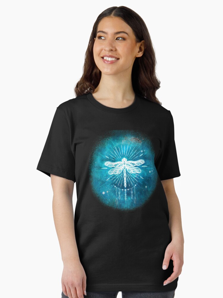Thumbnail 2 of 7, Essential T-Shirt, Cosmic Boho Dragonfly designed and sold by jitterfly.