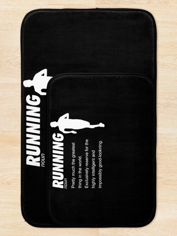 Thumbnail 5 of 6, Bath Mat, Running Definition designed and sold by TooFlyDesign.