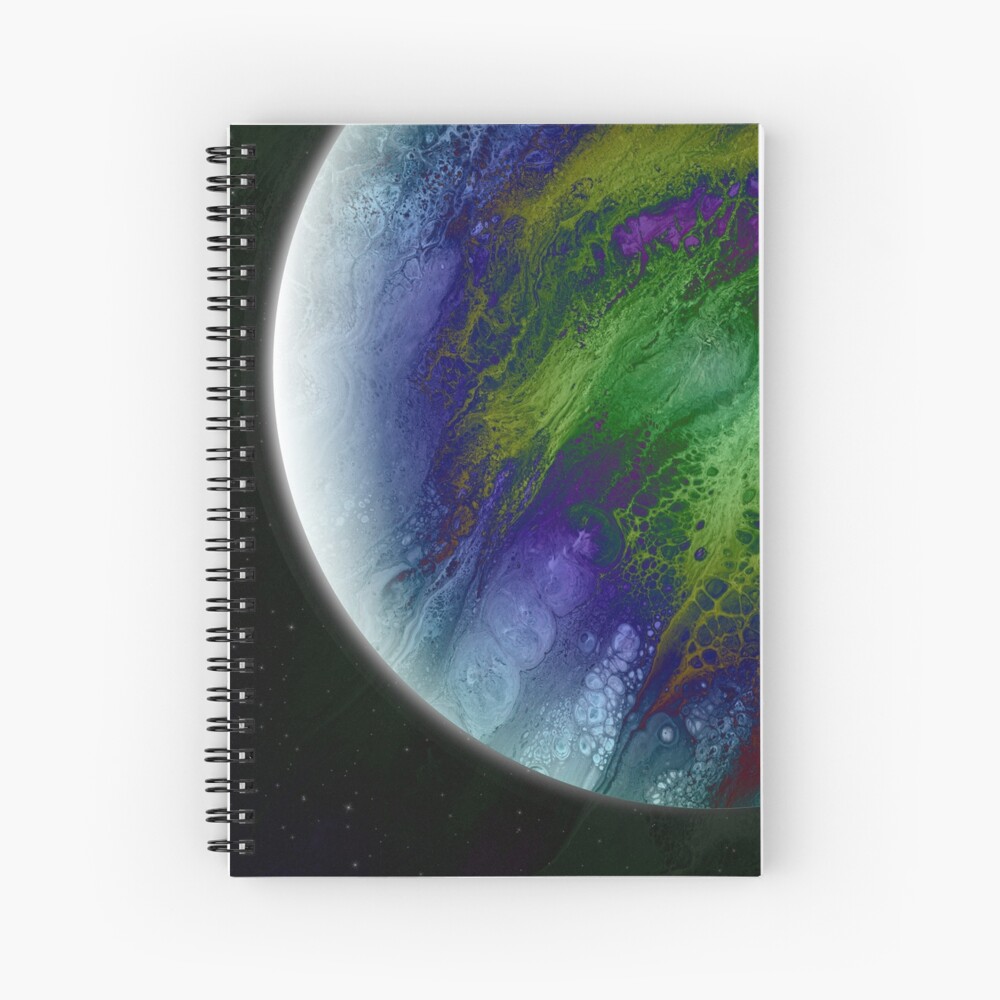Planet Beta: Outer Space Planet Art Spiral Notebook