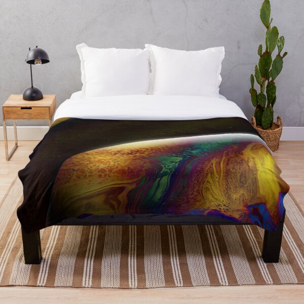 Planet Delta: Outer Space Art Throw Blanket