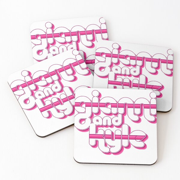 Item preview, gianni & kyle pink retro text - white designed and sold by Jacob Conner.