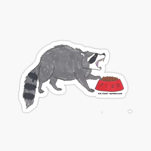 Angry Raccoon Sticker