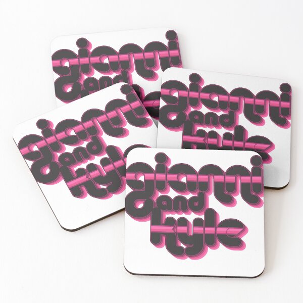 Item preview, gianni & kyle pink retro text - black designed and sold by Jacob Conner.