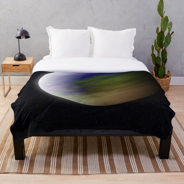 Planet Zeta: Outer Space Art Throw Blanket