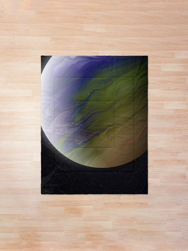 Alternate view of Planet Zeta: Outer Space Art Comforter