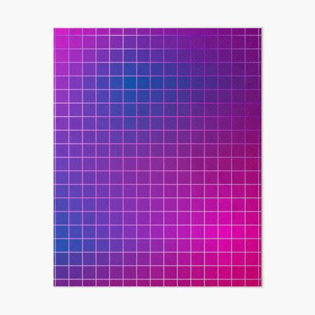 Pink Purple Blue Ombre Squares Art Board Print