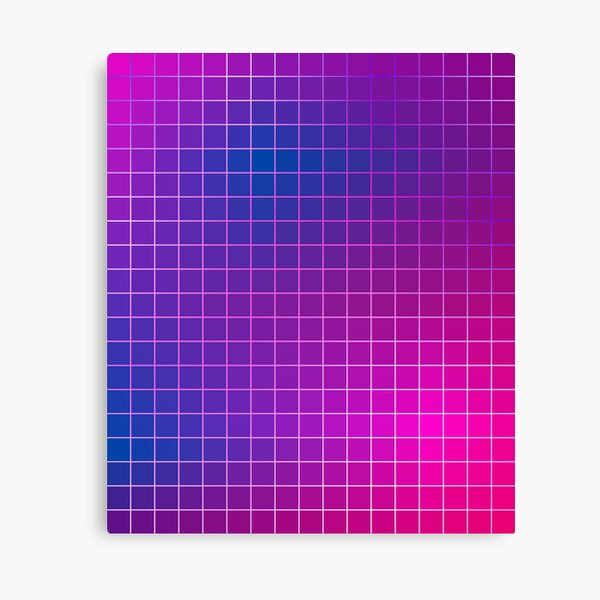 Pink Purple Blue Ombre Squares Canvas Print