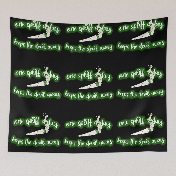 Item preview, One Spliff a Day Keeps The Devil Away designed and sold by Green Corner.