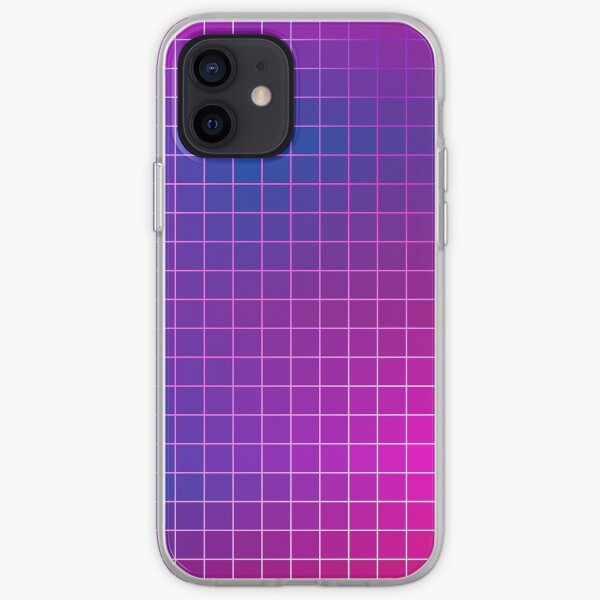Pink Purple Blue Ombre Squares iPhone Soft Case