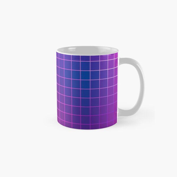 Pink Purple Blue Ombre Squares Classic Mug