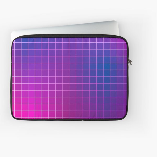 Pink Purple Blue Ombre Squares Laptop Sleeve