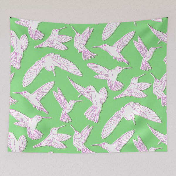 Item preview, Green Riso Hummingbirds designed and sold by Carolina Diaz.