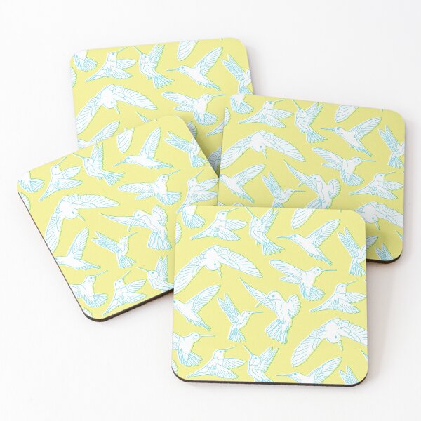 Item preview, Yellow Riso Hummingbirds designed and sold by Carolina Diaz.